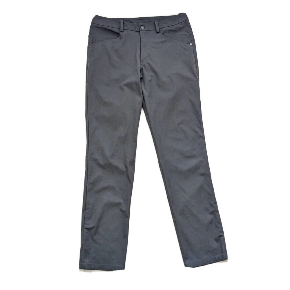 Lululemon Dark Gray ABC Slim Stretch Fit Pants Size 34 Mens Straight Leg